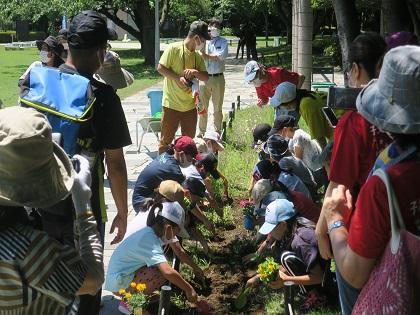 写真／花を植えよう2021幸区子ども会