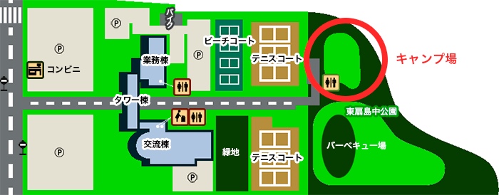 キャンプ場案内図